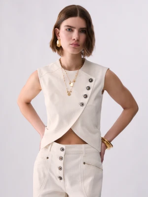 Liu Jo Asymmetric Slim Fit Vest