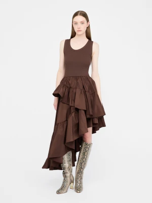 Liu Jo Asymmetrical Dress With Flounced Detailing LIUJO