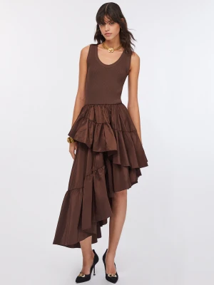 Liu Jo Asymmetrical Dress With Flounced Detailing LIUJO