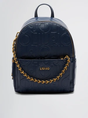 Liu Jo Backpack With Logo And Chain niebieski