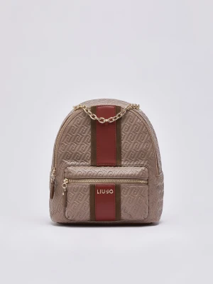 Liu Jo Backpack With Monogram Logo Mocha
