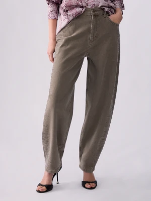 Liu Jo Balloon Pants With Micro Rhinestones beżowy