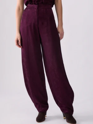 Liu Jo Balloon Trousers In Jacquard Satin