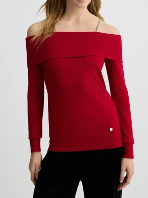 Liu Jo Bardot-neck Jumper With Gemstones LIUJO