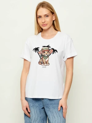 Liu Jo Beachwear T-shirt | Regular Fit biały