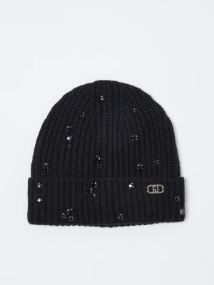 Liu Jo Beanie Hat With Rhinestones And Pearls LIUJO