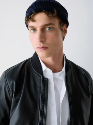 Liu Jo Beanie In Wool Dark Blue