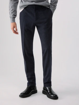 Liu Jo Beaver Wool Blend Trousers Dark Blue
