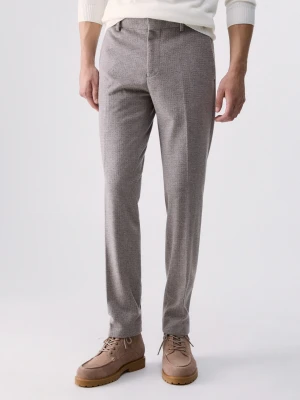 Liu Jo Beaver Wool Blend Trousers Khaki