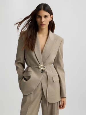 Liu Jo Beige Jacket With Belt LIUJO