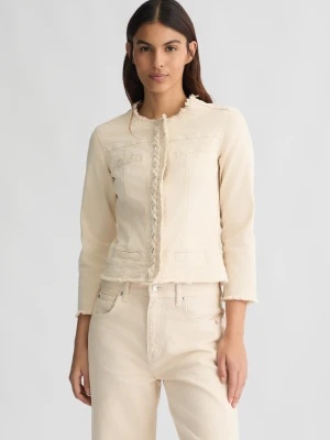 Liu Jo Beige Jacket With Rhinestones LIUJO