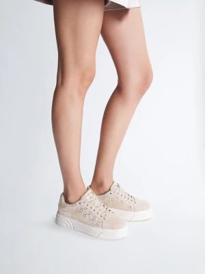 Liu Jo Beige Monogram Platform Sneakers LIUJO