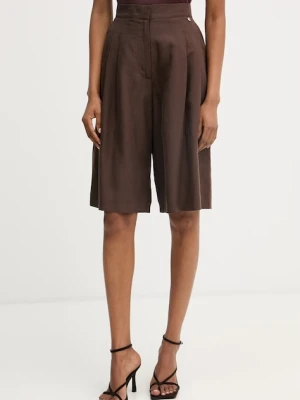 Liu Jo bermudy damskie z dodatkiem lnu