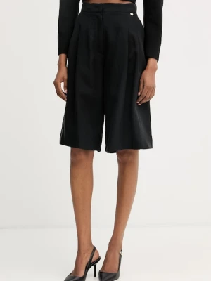 Liu Jo bermudy damskie z dodatkiem lnu