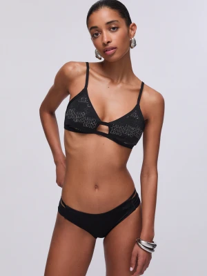 Liu Jo Bikini Top And Bottoms With Rhinestones