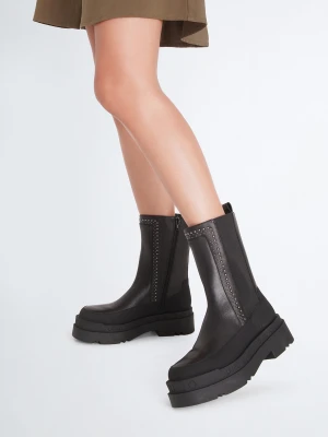 Liu Jo Black Ankle Boots In Leather LIUJO