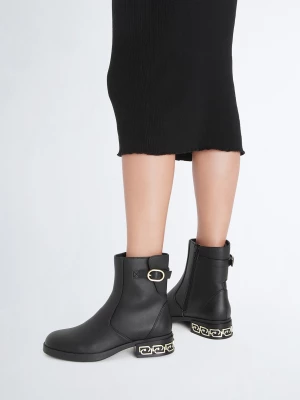 Liu Jo Black Ankle Boots With Buckle LIUJO