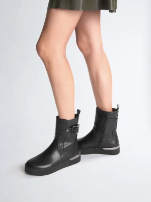 Liu Jo Black Ankle Boots With Buckle LIUJO