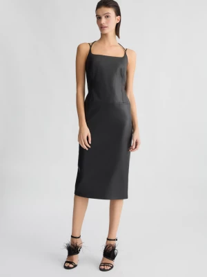 Liu Jo Black Coated Fabric Dress LIUJO