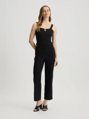 Liu Jo Black Cotton Jumpsuit LIUJO