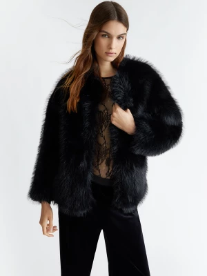 Liu Jo Black Faux Fur Jacket LIUJO