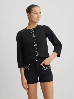 Liu Jo Black Jacket With Rhinestones LIUJO