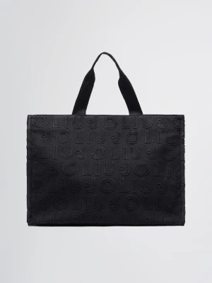 Liu Jo Black Jacquard Tote Bag LIUJO