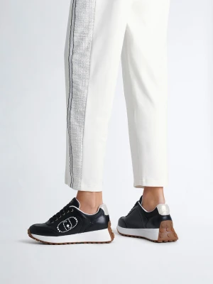 Liu Jo Black Leather Sneakers LIUJO
