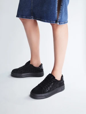 Liu Jo Black Monogram Sneakers LIUJO