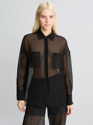 Liu Jo Black Organza Shirt LIUJO