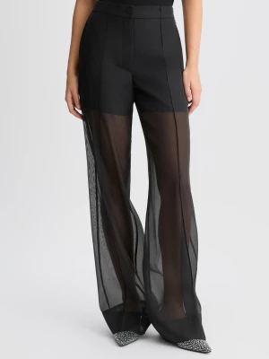 Liu Jo Black Organza Straight-leg Trousers LIUJO