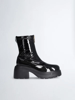 Liu Jo Black Patent Leather Ankle Boots LIUJO