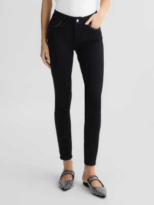 Liu Jo Black Skinny Jeans With Rhinestones LIUJO