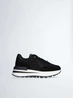 Liu Jo Black Sneakers With Rhinestone-detailed Logo LIUJO