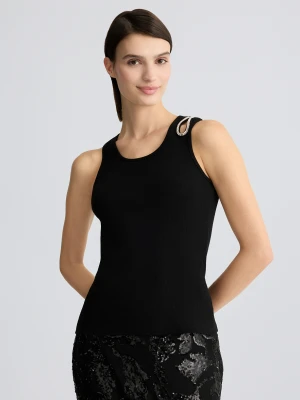 Liu Jo Black Top With Rhinestones LIUJO