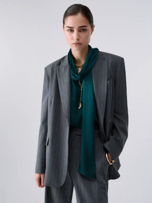 Liu Jo Blazer With Jewel Button Dark Grey