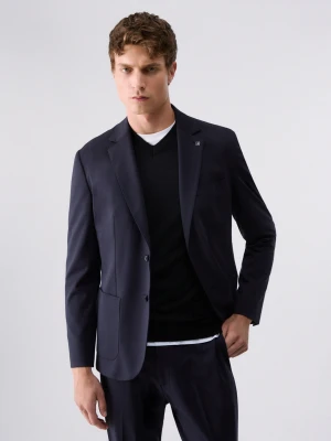 Liu Jo Blazer With Pockets Dark Blue