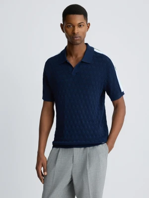 Liu Jo Blue Jacquard Polo Shirt LIUJO