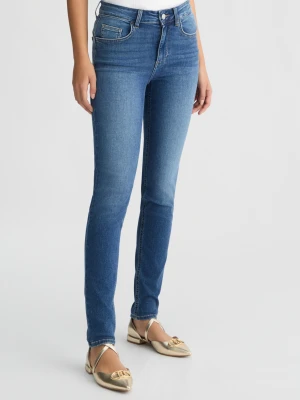 Liu Jo Blue Skinny Jeans With Rhinestones LIUJO