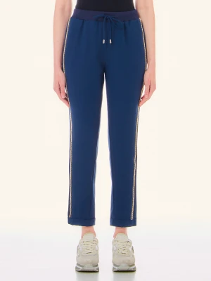 Liu Jo Blue Trousers With Chain Detailing LIUJO