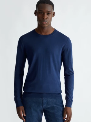 Liu Jo Blue Wool Grandad Sweater LIUJO