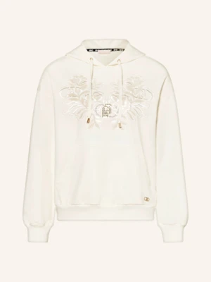 Liu Jo Bluza Z Kapturem Z Ozdobnymi Kamykami weiss