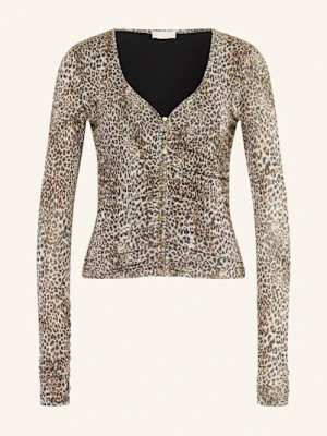 Liu Jo Bluzka Z Błyszczącą Przędzą braun