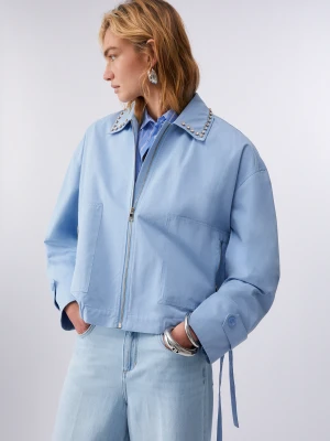 Liu Jo Bomber Jacket With Bejewelled Embellishment