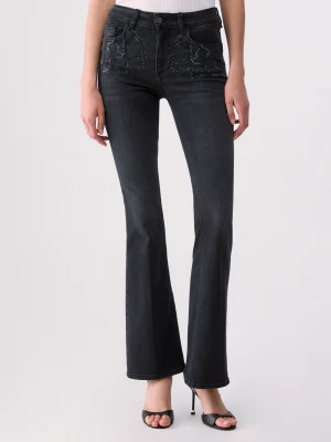 Liu Jo Bootcut Jeans With Rhinestones