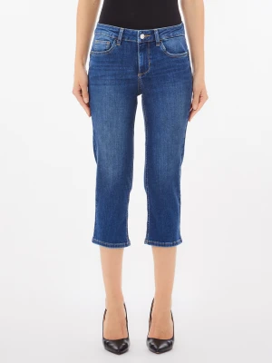 Liu Jo Bottom Up Capri Jeans Dark Blue Denim