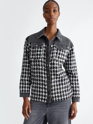 Liu Jo Bouclé And Denim Overshirt Jacket LIUJO