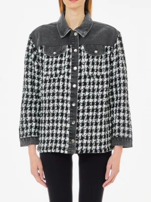 Liu Jo Bouclé And Denim Overshirt Jacket LIUJO