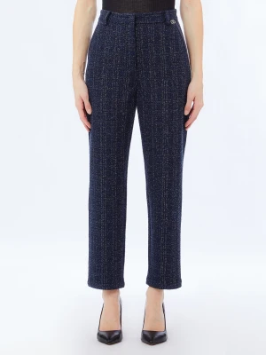 Liu Jo Bouclé Trousers niebieski