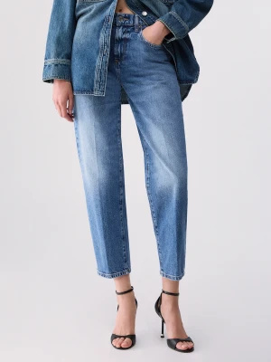 Liu Jo Boyfriend Jeans With Rips Blue Denim